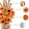 Set of 2 Fall Sunflower Leaf Potted Tree Thanksgiving Porch Decor